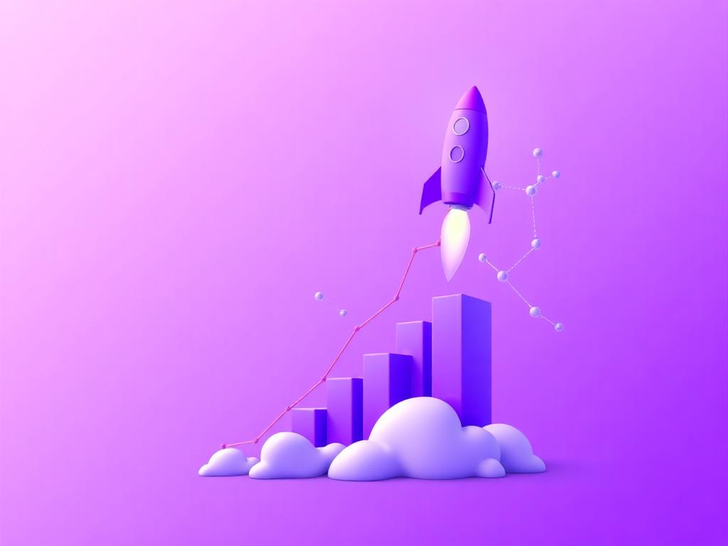 Ilustração de crescimento digital e marketing